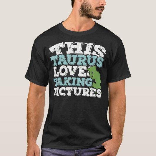 占星術〔占星術の〕十二宮図サインタウロス大好き写真 Tシャツ (正面)