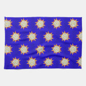 占星術〔占星術の〕十二宮図ブルーキッチンハンドタオル キッチンタオル (横)