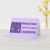 占星術〔占星術の〕十二宮図リブラサイン誕生日パーソナリティC カード (黄色い花)