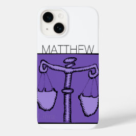 占星術〔占星術の〕十二宮図リブラサイン誕生日名iPC Case-Mate iPhone 14ケース