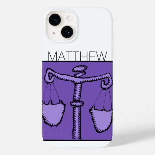 占星術〔占星術の〕十二宮図リブラサイン誕生日名iPC Case-Mate iPhoneケース (裏面)
