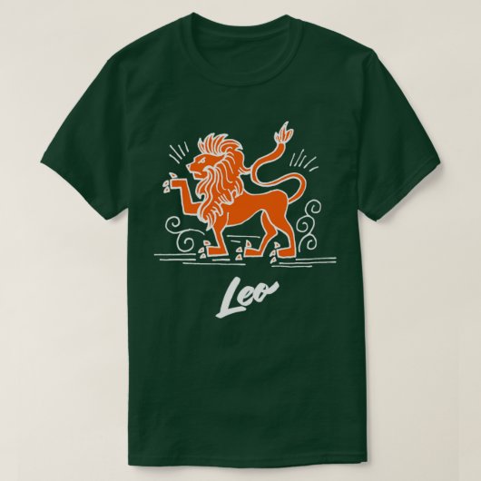 占星術〔占星術の〕十二宮図レオサインTシャツ Tシャツ (デザイン正面)