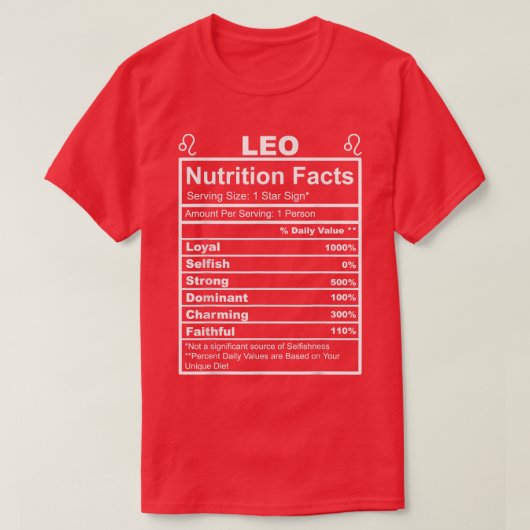 占星術〔占星術の〕十二宮図標識占星術の栄養事実Le Tシャツ (デザイン正面)