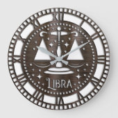 占星術/〔占星術の〕十二宮図標識/天秤座 ラージ壁時計 (正面)