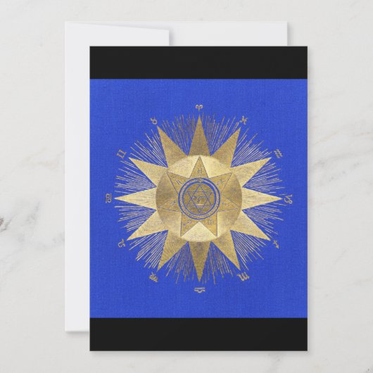 占星術,〔占星術の〕十二宮図，星占い，魚座，魔術 招待状 (正面)