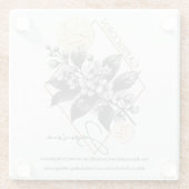 占星術/山羊座〔占星術の〕十二宮図サインフラワージャスミン ガラスコースター (裏面)