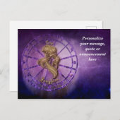 占星術《星座》乙女座占星術のメッセージのパーソナライズ 案内ポストカード (正面/裏面)