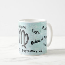 占星術《星座》乙女座符号の白黒 コーヒーマグカップ