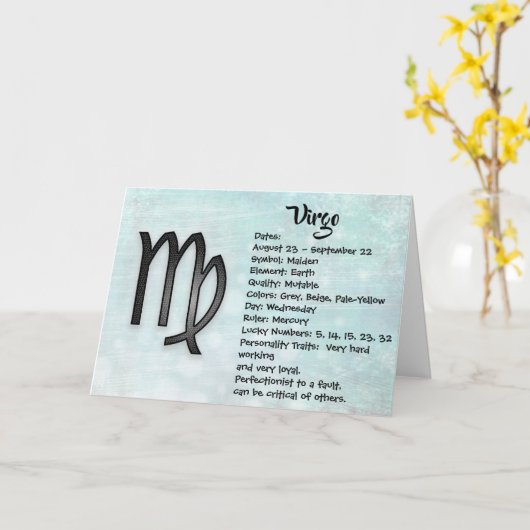 占星術《星座》乙女座誕生日 カード (黄色い花)