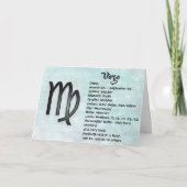 占星術《星座》乙女座誕生日 カード (正面)