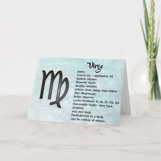 占星術《星座》乙女座誕生日 カード (正面)