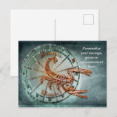 占星術 蠍座 星座 個別メッセージ ポストカード (正面/裏面)