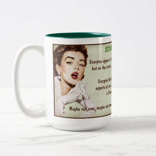 占星術: 蠍座(評価されるG) ツートーンマグカップ (左)
