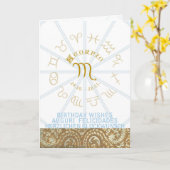 占星術~誕生日グリーティングカード蠍座 カード (黄色い花)