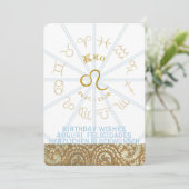 占星術~誕生日招待状レオ 招待状 (スタンド正面)