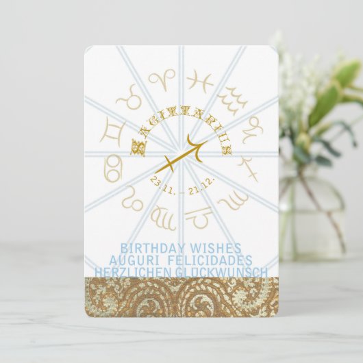 占星術~誕生日招待状-射手座 招待状 (スタンド正面)