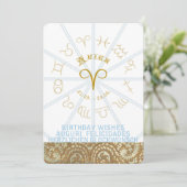 占星術~誕生日招待状- Aries 招待状 (スタンド正面)