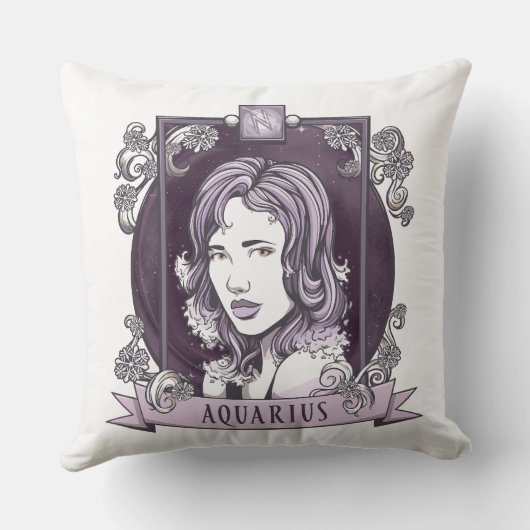 占星術- AQUARIUS クッション (裏面)