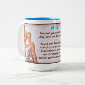 占星術: ARIES （定格G） ツートーンマグカップ (正面左)