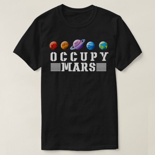 占有火星プルオーバー Tシャツ (デザイン正面)