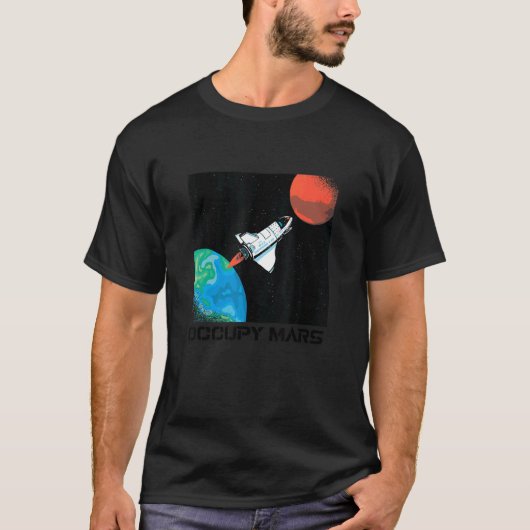 占有火星レトロヴィンテージ3 Tシャツ (正面)