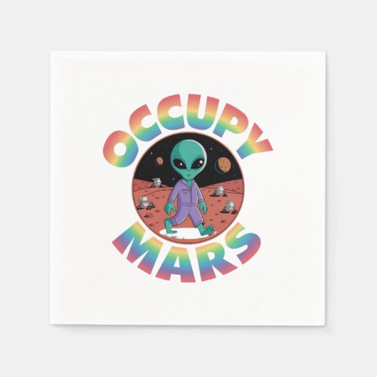 占有火星:《鳥》ハヤブサ9とエロンとの宇宙を探索 スタンダードカクテルナプキン (正面)