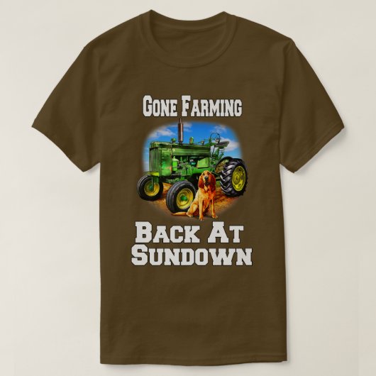 占領農家去った農業戻る日没 Tシャツ (デザイン正面)
