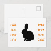 卯年（1939年～2023年） ポストカード (正面/裏面)