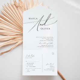 印お洒落ミニマル印と送カジュアル信 オールインワン招待状