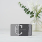 印にはっきりしたな手紙Cをしますモノグラムのなイニシャル 名刺 (スタンド正面)