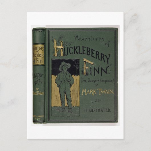 「印によるハックルベリー・フィンの冒険の冒険」のカバー ポストカード (正面)