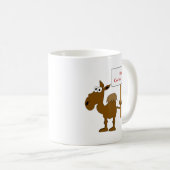 印のマグのテンプレートのラクダ コーヒーマグカップ (正面右)