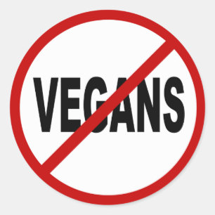 印の声明を与えられる憎悪Vegans/Noのビーガン ラウンドシール