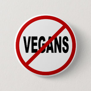 印の声明を与えられる憎悪Vegans/Noのビーガン 缶バッジ
