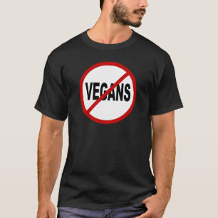印の声明を与えられる憎悪Vegans/Noのビーガン Tシャツ