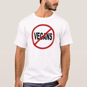 印の声明を与えられる憎悪Vegans/Noのビーガン Tシャツ