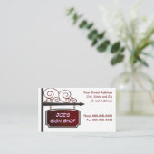 印の店の不動産業者の店の前部ビジネスC 名刺 (スタンド正面)