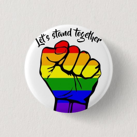 印を付けます一緒に立とう 缶バッジ (正面)