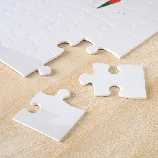 印を付けられた世界-世界の旗の地図 ジグソーパズル (側面)