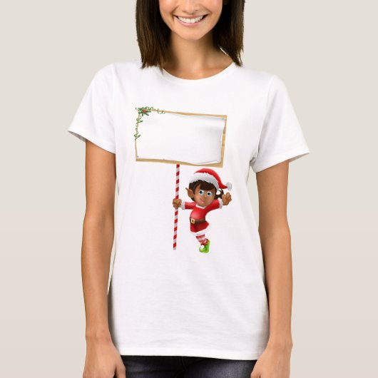 印を握っているクリスマスの小妖精や小人 Tシャツ (正面)