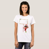 印を握っているクリスマスの小妖精や小人 Tシャツ (正面フル)