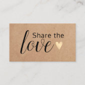 印エレガント刷クラフトフェイク金ゴールドハート美しいサロン 紹介カード (正面)