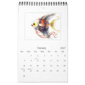 印カスタム刷カレンダー：ファンタジー魚 カレンダー (2月 2027)