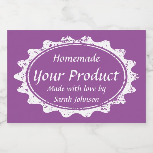 印カスタム刷ヴィンテージ缶詰テンプレート石の瓶 フードラベル (シングルラベル)