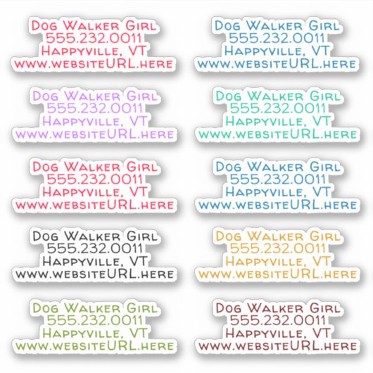 印カラフル刷澄ん業広告の シール (正面)