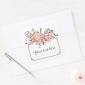 印ビクトリアンぶら下がった印シール スクエアシール (封筒)