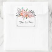 印ビクトリアンぶら下がった印シール スクエアシール (バッグ)