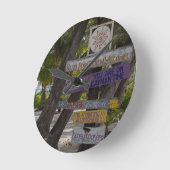 印ポストのラム酒ポイントグランドケイマン ラウンド壁時計 (傾斜)