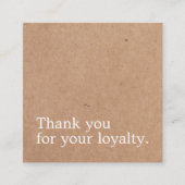 印モダンエレガント刷クラフトはっきりした美しいロイヤリティ ロイヤリティカード (正面)