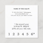 印モダンエレガント刷クラフトはっきりした美しいロイヤリティ ロイヤリティカード (裏面)